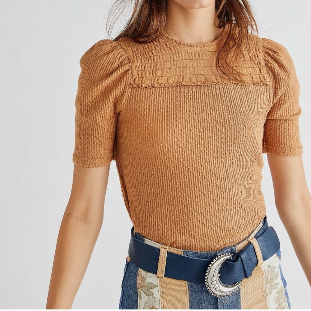 Free People Tan Care FP Red Delicious Tee M